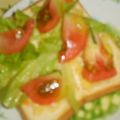 toshiebaba's cooksnap of when they made ポテサラトースト（わさび菜＋）.
