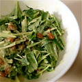 吉原都成's cooksnap of when they made 水菜と納豆のゴマ油風味の和え物.