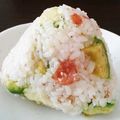 蒼ごはん❀'s cooksnap of when they made 朝から満足アボカドおにぎり.