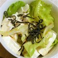 ぽていも's cooksnap of when they made 卵豆腐と塩昆布とレタスの胡麻麺つゆサラダ.