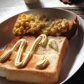 さちほー's cooksnap of when they made 味噌バタコーン**トースト.