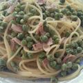yuyayazu's cooksnap of when they made ベーコンとえんどう豆のパスタ.
