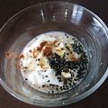 Ｐ子ママ's cooksnap of when they made 黒蜜✿ごま＊シナモン✿ヨーグルト.