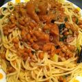 りぃー２４'s cooksnap of when they made 余りの薬味で♡簡単梅しそ納豆パスタ.
