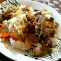 みるゆかぴょん's cooksnap of when they made 簡単！！ささっとすき焼き風牛丼♪.