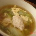 takerumama's cooksnap of when they made 簡単！白菜と肉団子の中華スープ.