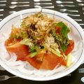 Haru Haru's cooksnap of when they made 新玉ねぎ・三葉・トマトの削り節ポンサラダ.