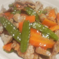 九道礼菜's cooksnap of when they made 豚肉とさやえんどうの黒酢炒め.