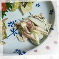 ＴＯＭＯＷＡＴ's cooksnap of when they made ささみと胡瓜と茗荷のわさマヨ和え.