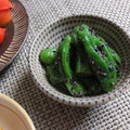 qyulove's cooksnap of when they made ししとうの黒ごまよごし.