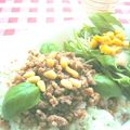 かざぴー's cooksnap of when they made ランチに♪バジル＆そぼろごはん.
