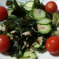 ハコウ's cooksnap of when they made ツナ入りきゅうりとワカメの酢の物.