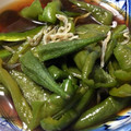 ぷくぷくすずめ's cooksnap of when they made オクラ･ピーマン･厚揚げの煮浸し.