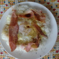 カフェブ〜コ🐷's cooksnap of when they made Ｗチーズご飯で目玉焼き〜このまま朝食！.