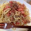 marｉ's cooksnap of when they made トマトとツナの冷製パスタ.