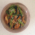 リョウコウ's cooksnap of when they made 小松菜とお揚げさんの炒めもの.