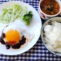 花時計咲いた's cooksnap of when they made 目玉焼きハンバーグ.