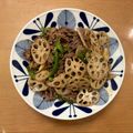 Cima☆cafe's cooksnap of when they made ♪牛肉とレンコンの甘辛炒め焼き♪.
