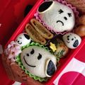 asukaegg's cooksnap of when they made キャラ弁★スヌーピーのまるぱんサンド.