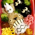 あつりんごママ's cooksnap of when they made トトロと仲間たち♥キャラ弁.