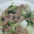 ぴあのんのん's cooksnap of when they made 簡単♪豚肉とチンゲン菜炒め.