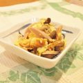 まんまるらあて's cooksnap of when they made 魚ニソとしめじの塩麹玉子炒め♡.