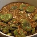 ウシ美's cooksnap of when they made 空豆の 鶏そぼろ煮.