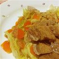 harumaryo's cooksnap of when they made ★レンジのみ！塩豚と温野菜のごまだれ★.