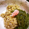 ユーロン's cooksnap of when they made わかめめんたい納豆.