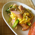 時花菜's cooksnap of when they made 肉と野菜ときのこの卵とじ.