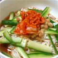 ひらいうらら's cooksnap of when they made ＊納豆＋キムチそうめん＊.