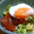 ゆずぶくろめん's cooksnap of when they made 鮪とアボカドの『ポキ丼』.