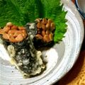 ♡MaMoM♡'s cooksnap of when they made 納豆ののり天ぷら.