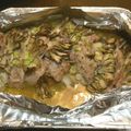 まいごの２わんこ's cooksnap of when they made 重ねるだけ～舞茸と豚肉のホイル焼き～.