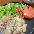 まぁやん☆もりもり5's cooksnap of when they made 炊飯器で簡単！シンガポール チキンライス.