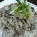a-yu-min's cooksnap of when they made きのこと豚肉のおろし素麺。.