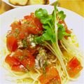 ほかほかのみ's cooksnap of when they made トマトと鯖缶の冷製パスタ☆.