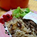 ポキコちゃん's cooksnap of when they made 焼肉ピラフ✿ルク（お鍋）or炊飯器✿.