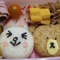 snow11's cooksnap of when they made キャラ弁★LINE★ブラウンとコニー弁当.
