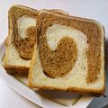 やきあなご's cooksnap of when they made 抹茶うずまき食パン.