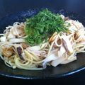 あずちもも's cooksnap of when they made ★きのこと帆立のめんつゆスープパスタ★.