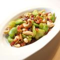sacoママ's cooksnap of when they made そら豆＊カシューナッツのベーコン炒め.