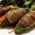 エソラ365's cooksnap of when they made えのきとオクラの豚肉巻き♬.