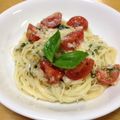 maarine's cooksnap of when they made プチトマトと紫玉ねぎの和風冷製パスタ.
