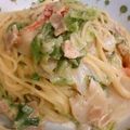 mochisaku's cooksnap of when they made キャベツと帆立のクリームソーススパゲティ.