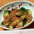 ツインズ♀ママ's cooksnap of when they made きゅうりと梅おかか納豆和え.