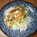 ぎゃんも's cooksnap of when they made 冷やし中華風 挽き肉ザーサイそうめん.
