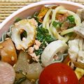ぷらすないん's cooksnap of when they made 鮭とニラの和え物～ちくわも仲間入り✿.