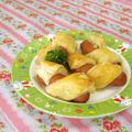 赤い電話's cooksnap of when they made 冷凍パイシートで簡単！ウインナーパイ.