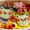 azu817's cooksnap of when they made あじさいとカエルのお弁当★.